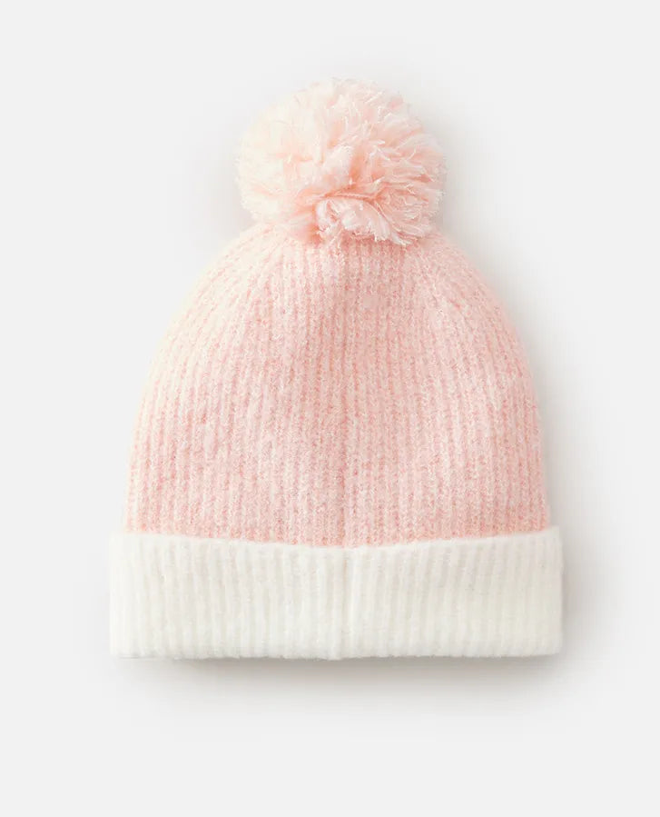 2 TONE REG POM POM BEANIE - GIRL