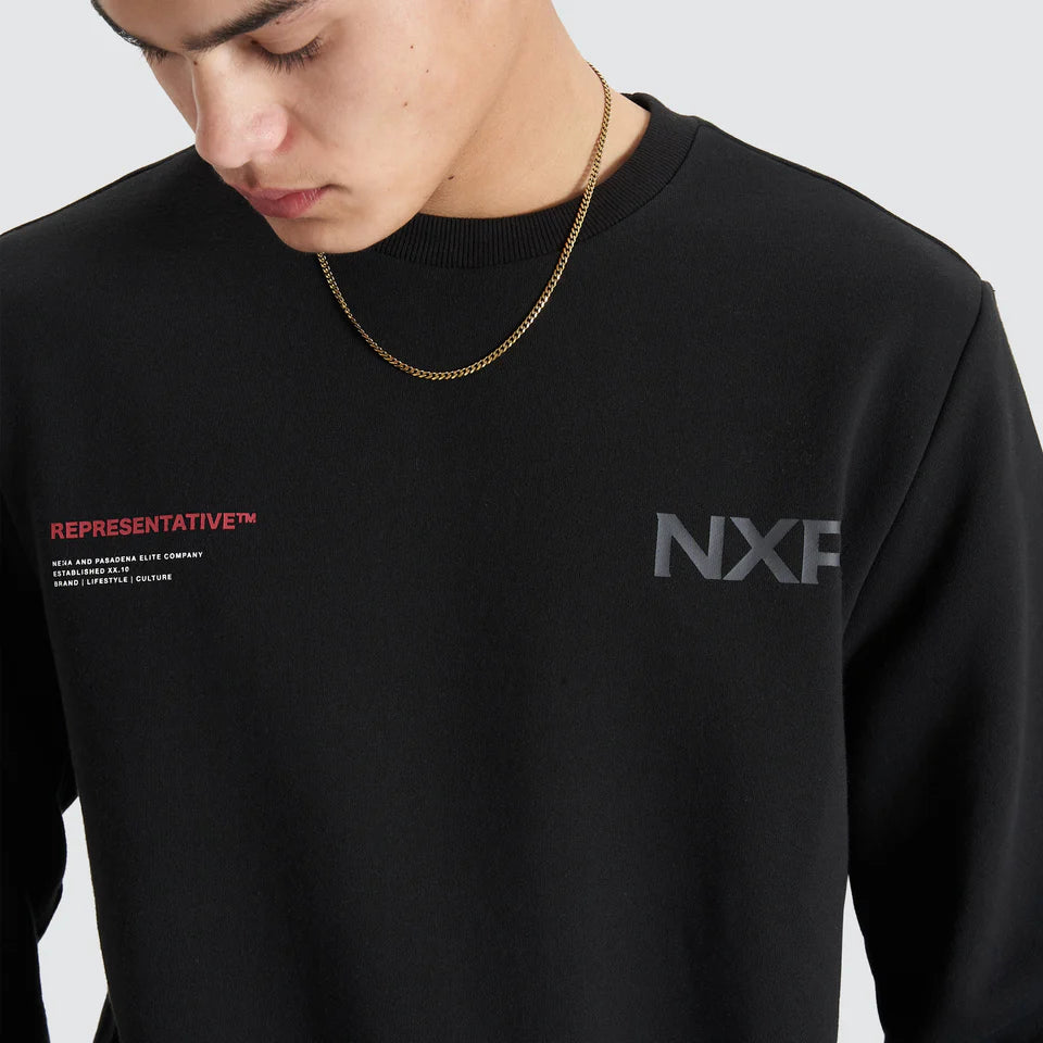 ADJACENT SWEATER, JET BLACK, NXP