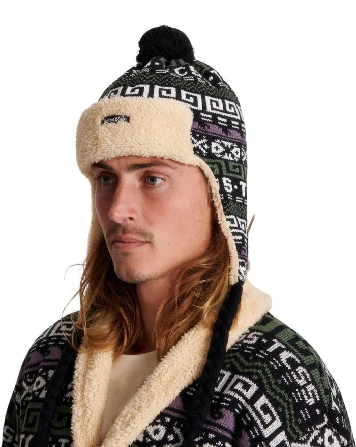 BLUNDER TRAPPER BEANIE, BLACK, CRITICAL SLIDE