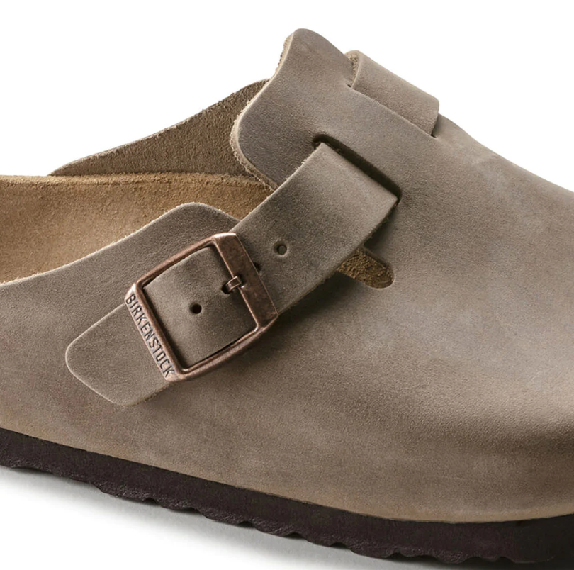 birkenstock, tobacco brown, boston oiled leather, narrow birkenstock