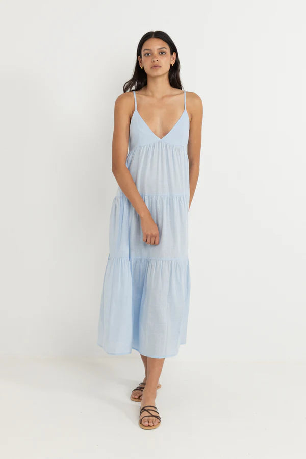 CLASSIC TIERED MIDI DRESS