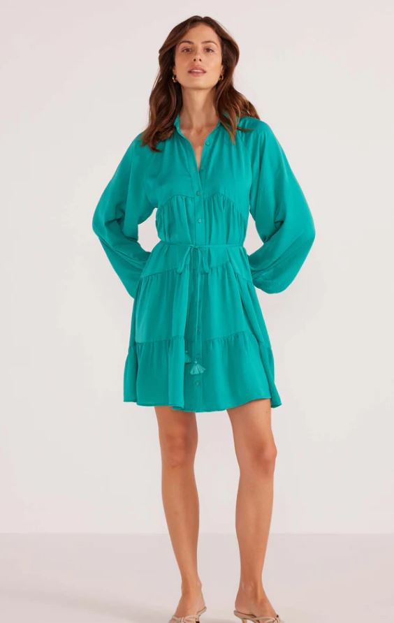 EMMA TIERED SHIRT DRESS