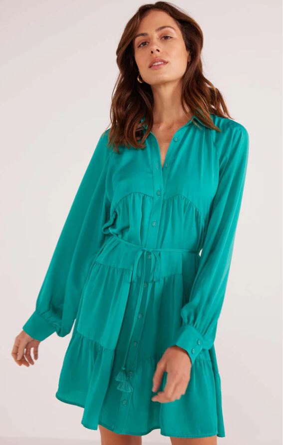 EMMA TIERED SHIRT DRESS