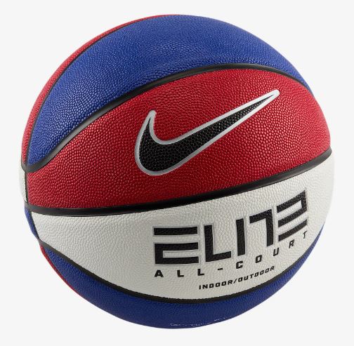 NIKE ELITE COURT 8P BASKETBALL Gym Red/Royal Blue/Metallic Silver INDOOR OUTDOOR BALL RED WHITE BLUE LOGO TICK