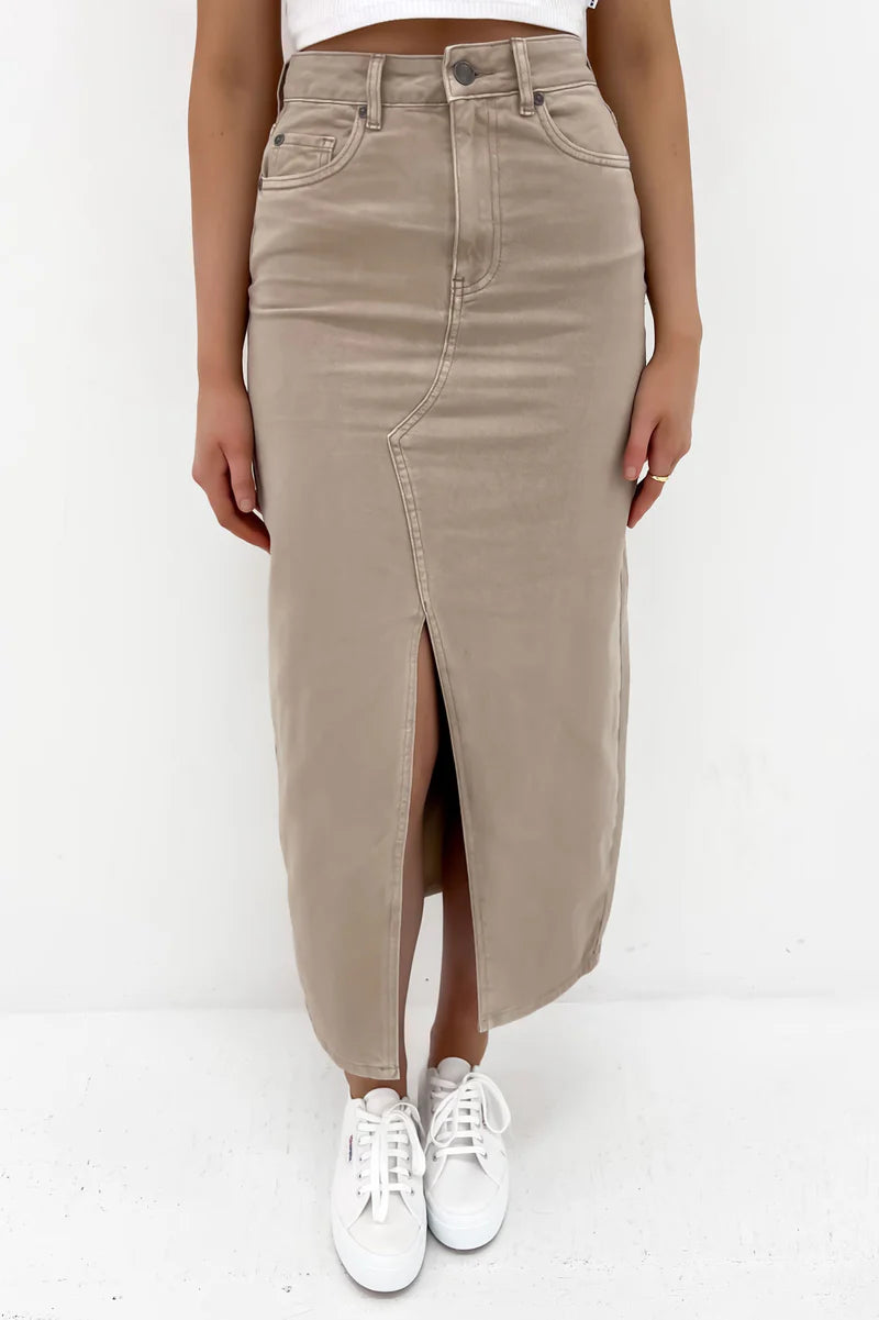 PIA MAXI SKIRT BEIGE, MAXI SKIRTS, LADIES SKIRTS, LADIES CLOTHING, LADIES CASUAL, ALL ABOUT EVE, LADIES ALL ABOUT EVE 