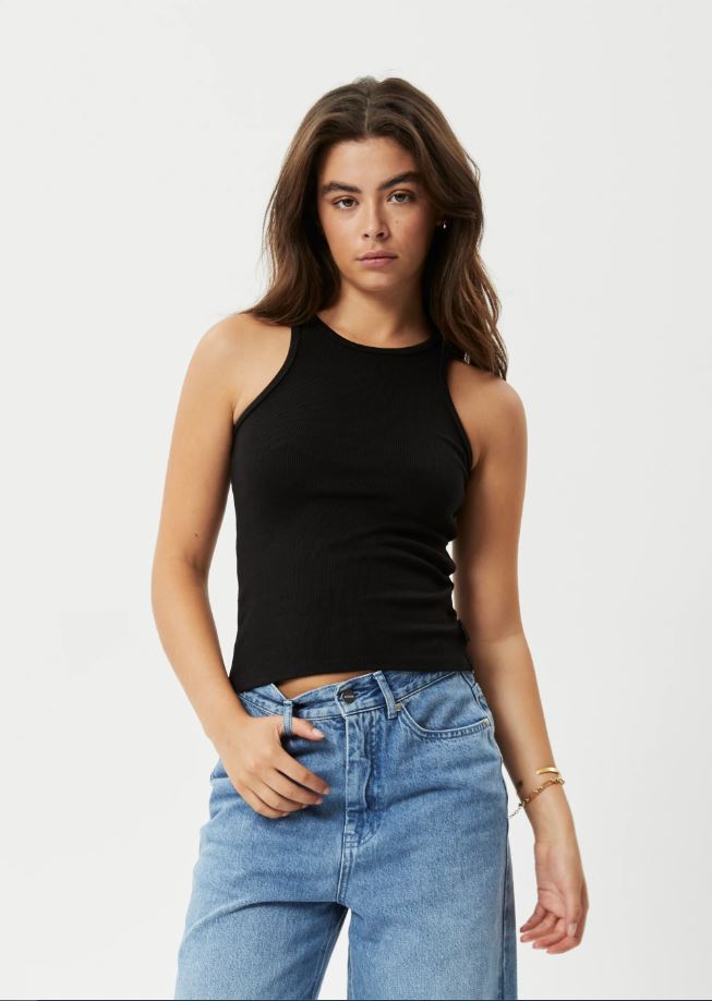 PEARLY CROPPED HEMP RIBBED SINGLET