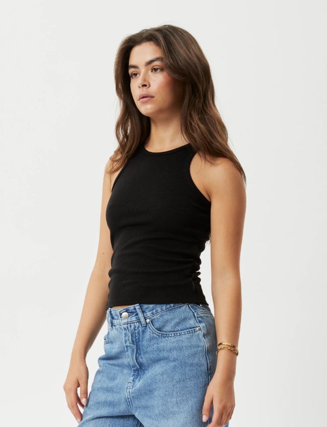 PEARLY CROPPED HEMP RIBBED SINGLET