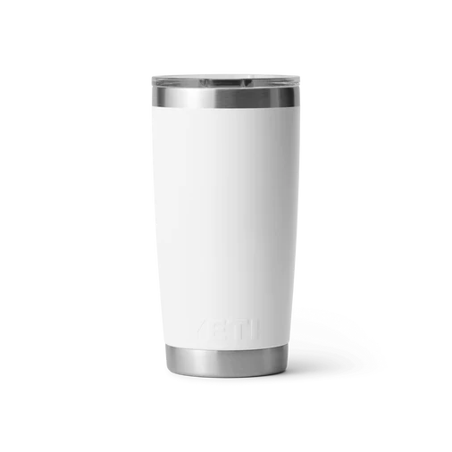 rambler 20oz tumbler magslider lid, white yeti