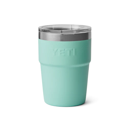 yeti rambler, 16oz, stackable cups, seafoam 