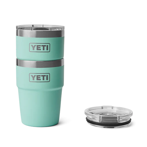 yeti rambler, 16oz, stackable cups, seafoam 