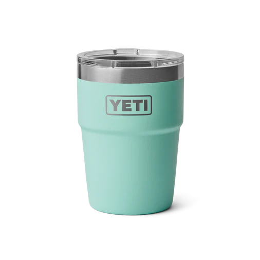 yeti rambler, 16oz, stackable cups, seafoam 