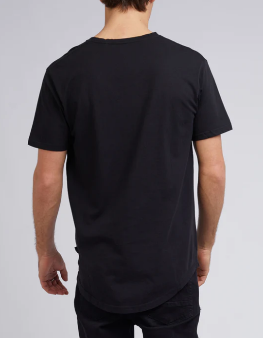 TEE ACID TAIL BLACK SILENT THEORY - Slim fit Tail Tee - 100% Cotton - Curved hem MENS SHORT SLEEVE T-SHIRT